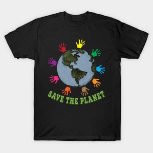 Save The Planet Earth Day Retro Environmental T-Shirt